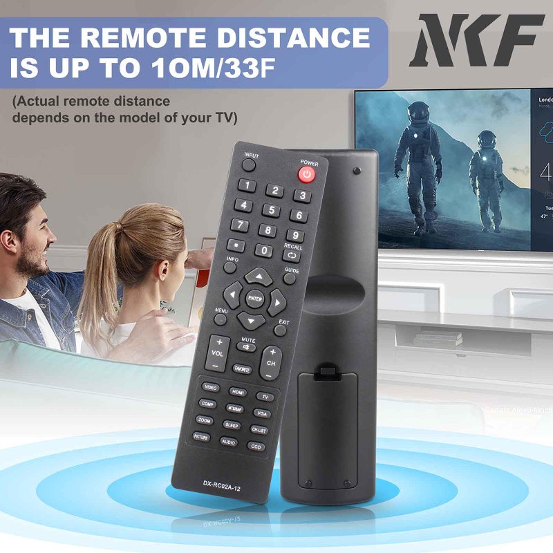 NKF DX-RC02A-12 Remote Control for Dynex TV Remote DX-L19-10A DX-L32-10A DX-RC02A-12 DX-26L100A13 DX-32L100A13 DX-37L130A11 - Image 5